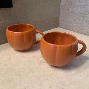 Pottery Barn Pumpkin Mugs